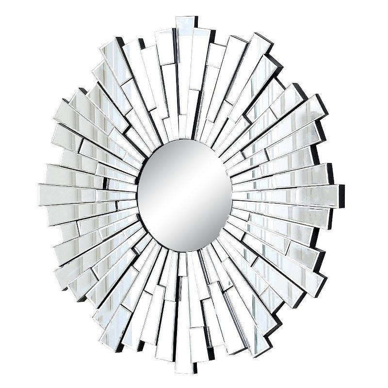 Andre Sunburst Decorative Wall Mirror Silver - Abbyson Living
