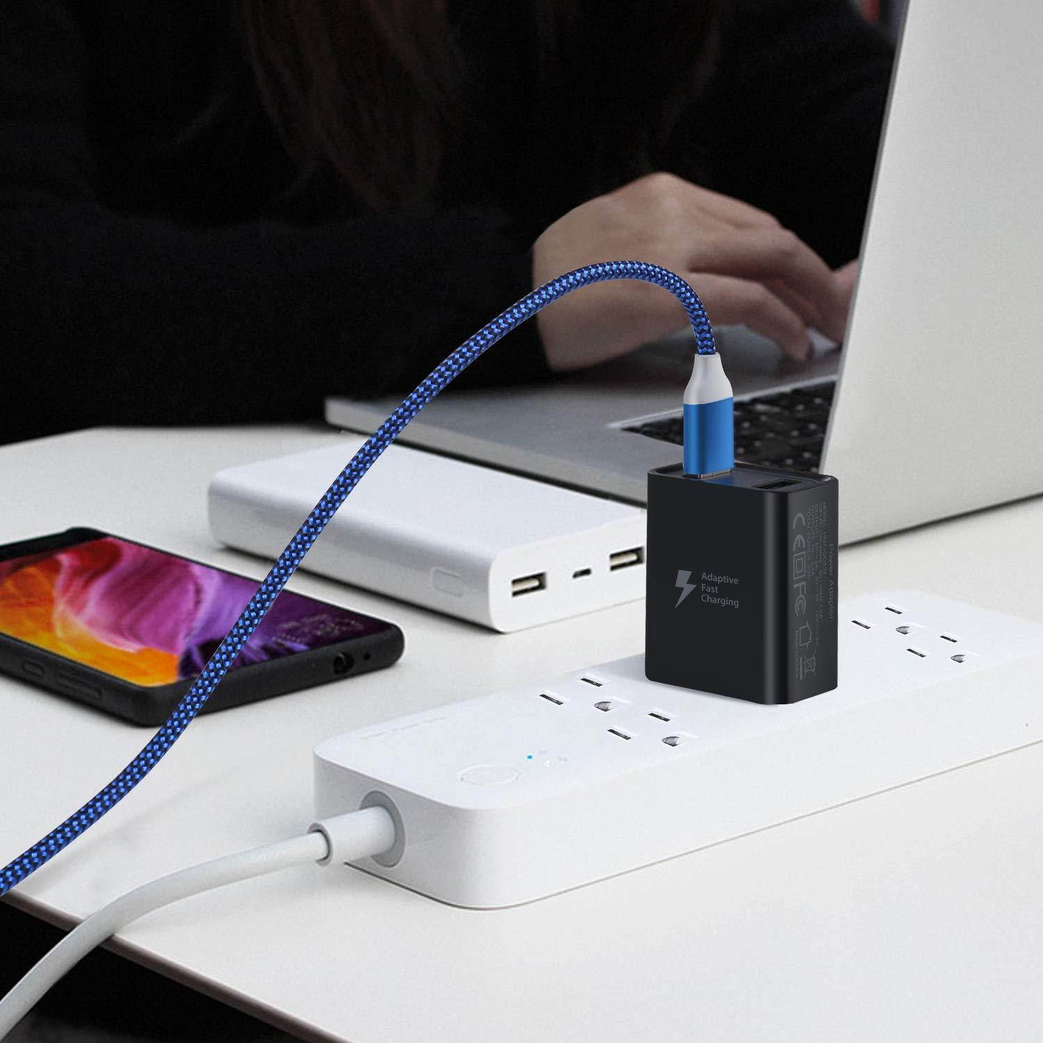 Dual USB Wall Charger, Costyle 3 Pack 30W 2 Ports Adaptive Fast Charging Block (Fast Charge QC 3.0 & 5V 2.4A) Wall Plug Compatible for iPhone 11 XS Max, Samsung Galaxy S9 S8, iPad Mini, Pixel (Black)