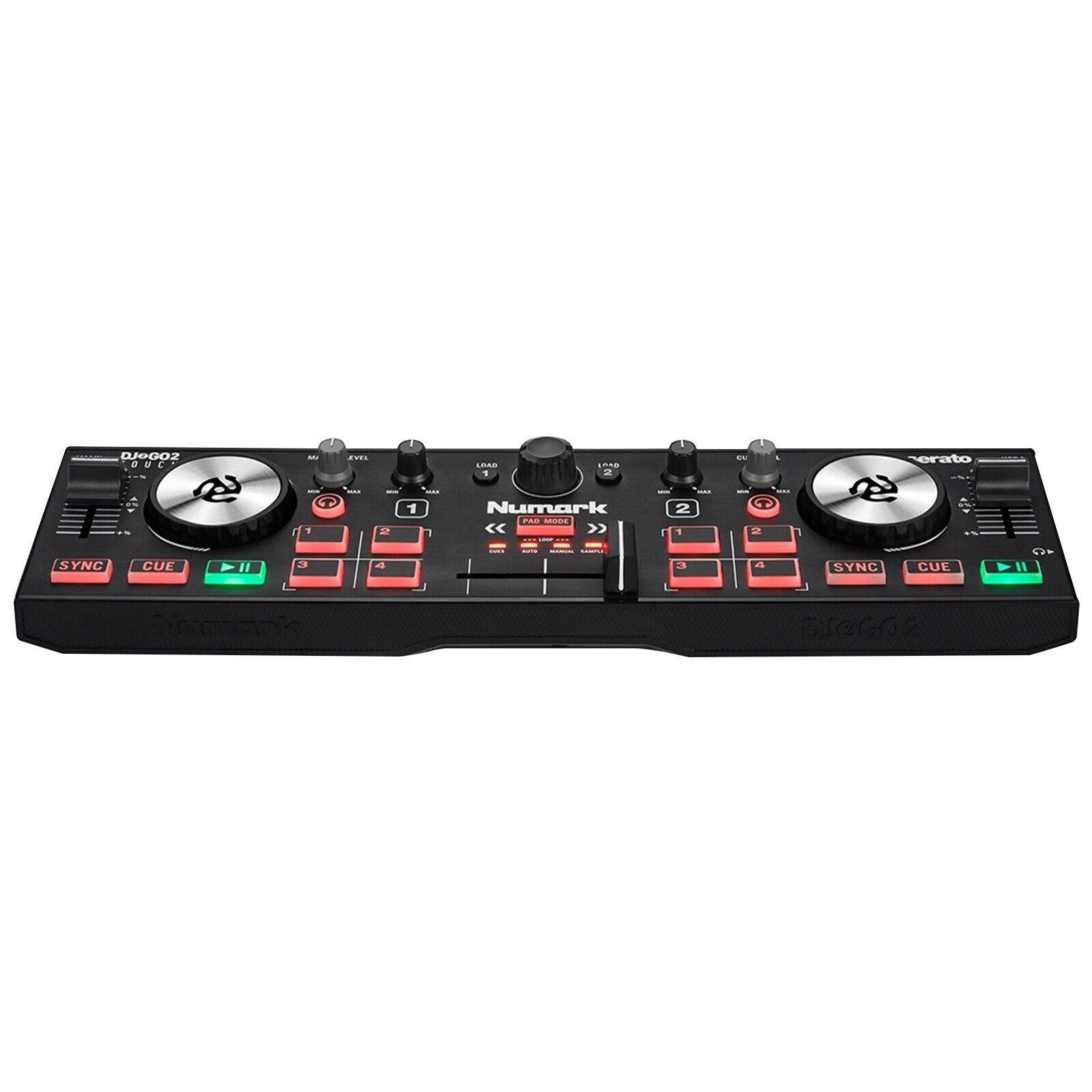 Numark DJ2GO2 Touch Pocket DJ Controller with Headphones & Bag