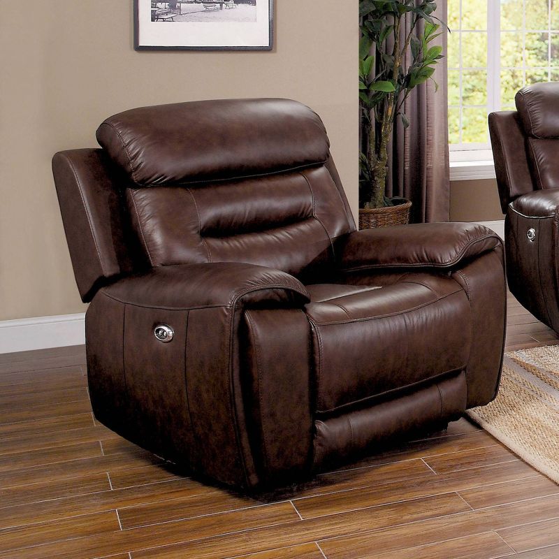 Hewitt Upholstered Power Recliner Chair Brown - HOMES: Inside + Out