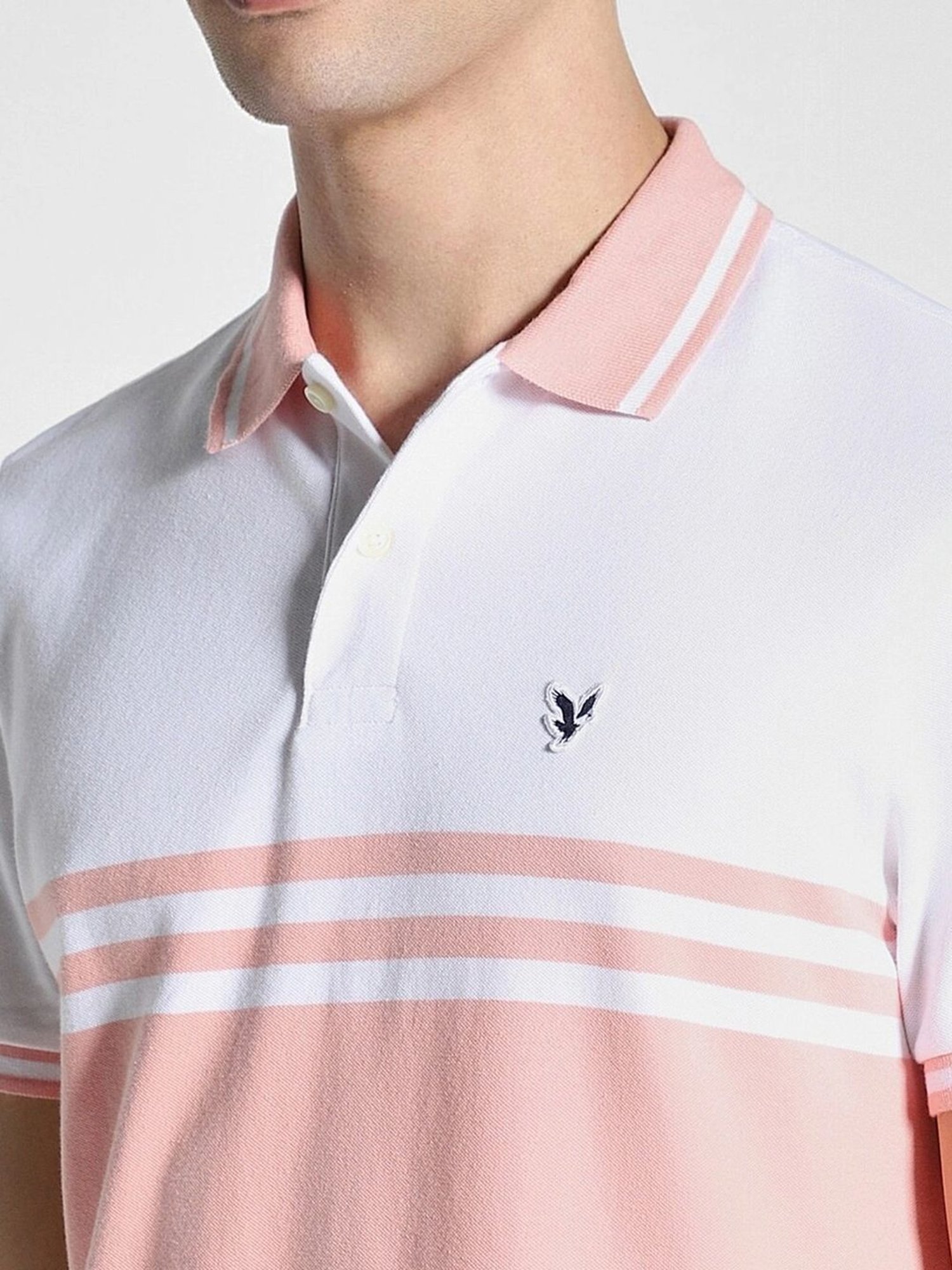 American Eagle Pink Cotton Regular Fit Printed T-Shirt