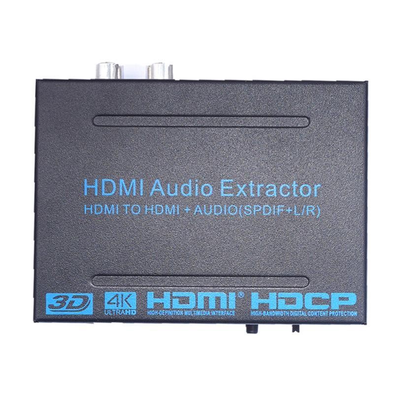 HDMI to HDMI & Optical SPDIF+RCA L/R 4K Audio Converter Splitter HD Display Audio Digital to Analog Adapter US/EU Plug DC 5V