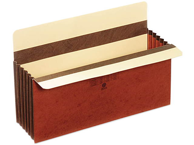Globe-Weis C1536GHD 5 1/4 Inch Expansion Accordion Pocket, Straight Cut, Redrope, Legal, 10/Box