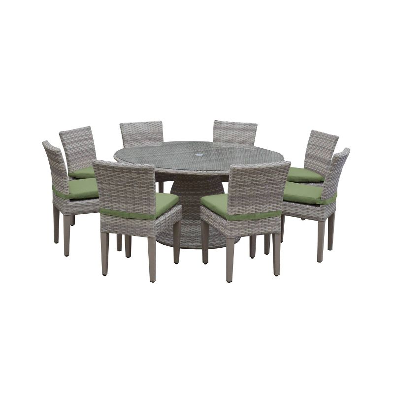 Fairmont 9pc Patio Dining Set - Cilantro - TK Classics