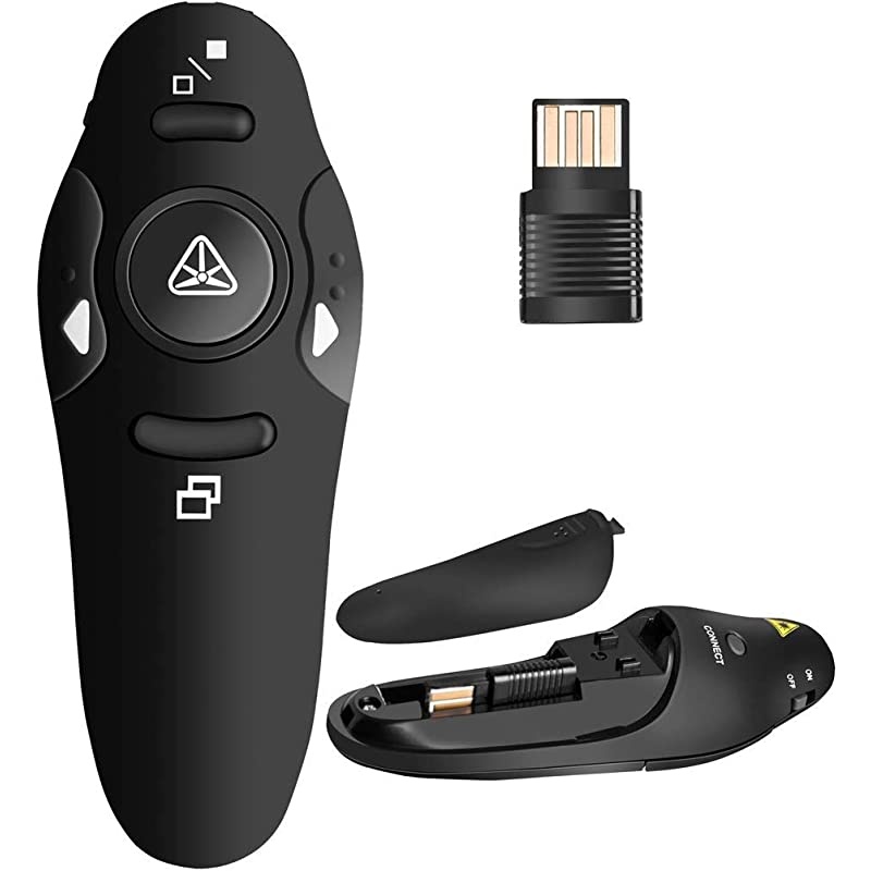 2.4GHz Wireless Presenter Remote Presentation USB Control PowerPoint PPT Clicker PowerPoint Presentation Clicker PPT Remote Control Laser Pointer Slide Advancer Support Mac