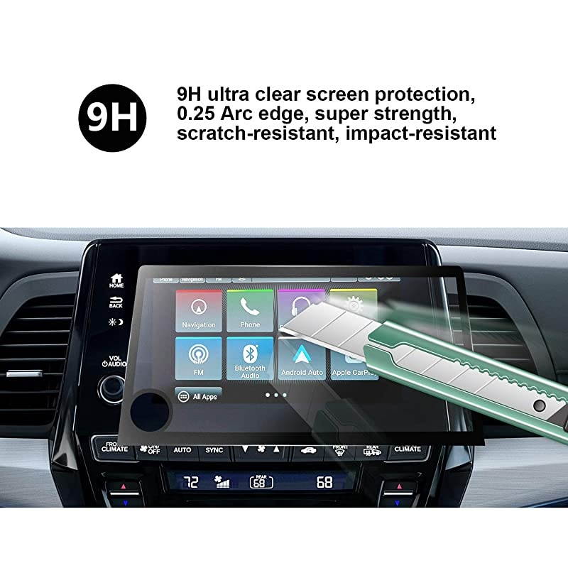 2019 Odyssey Screen Protector for 2018 2019 Odyssey EX EXL Touring Elite Center Control Touch Screen Car Navigation Display Glass Protective Film Scratch Resistance 8inch