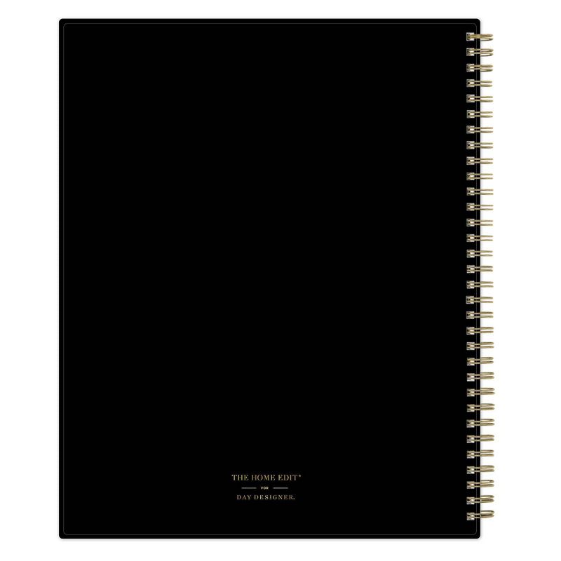 2021-22 Academic Plastic Planner 8.5" x 11" Weekly/Monthly Wirebound Black - The Home Edit