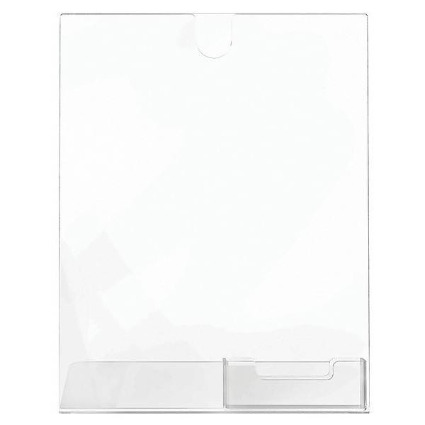 DEFLECTO 590601GR Sign and Business Card Holder,8-1/2x11