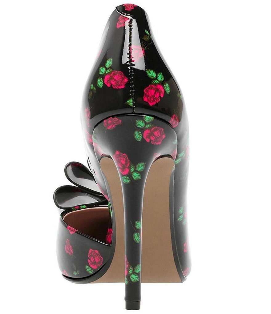 Betsey Johnson Prince Floral Printed Bow Pumps