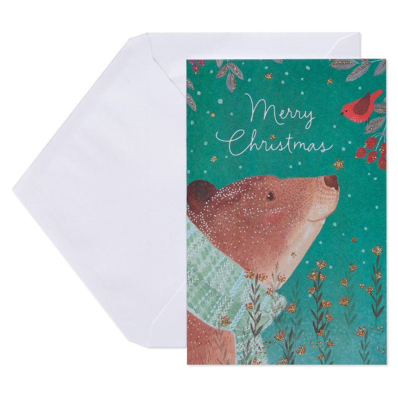 Carlton Cards 14ct Bear with Cardinal Boxed Cards