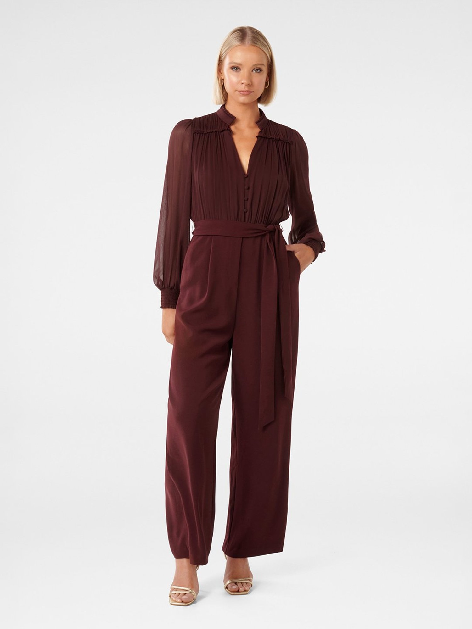 Forever New Claudette Long Sleeve Jumpsuit