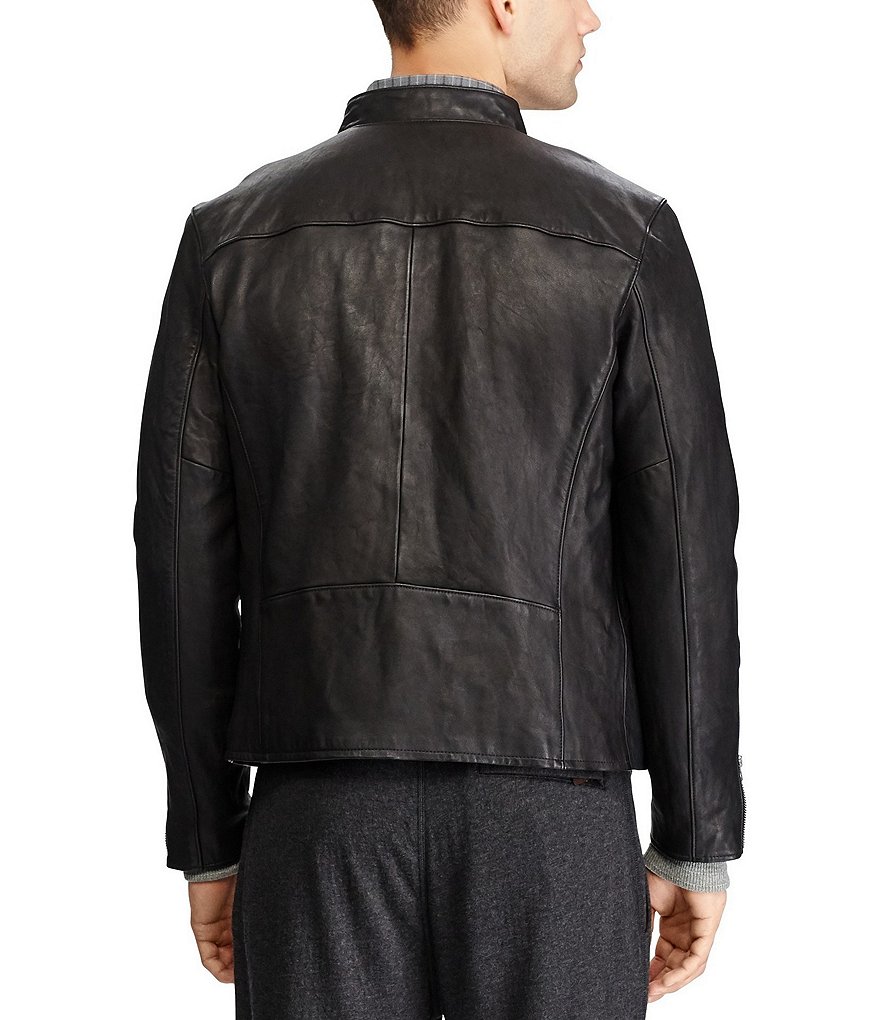 Polo Ralph Lauren Brooklands Cafe Lambskin Racer Jacket