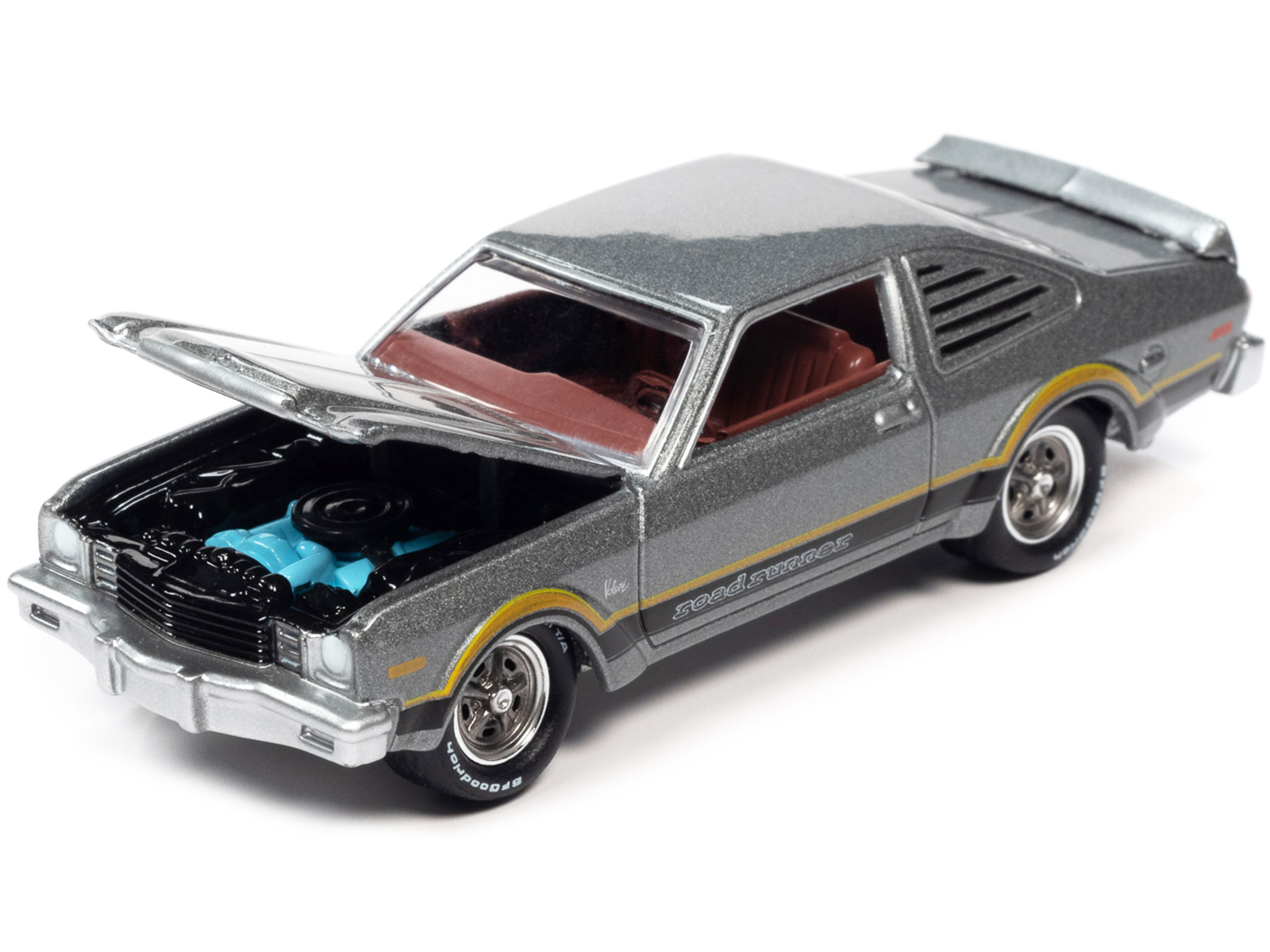 1971 Plymouth Barracuda Tahitian Walnut Metallic and White with White Vinyl Top Limited Edition to 258 pieces Worldwide 1/18 Diecast Model Car by ACME