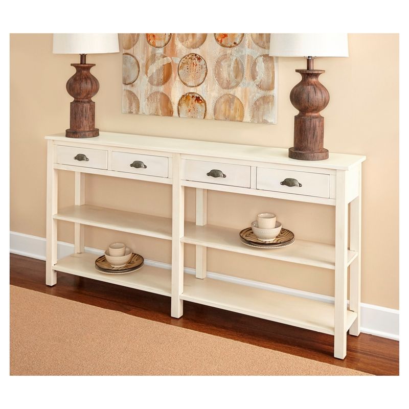 Lauren Console Cream Crackle - Powell Company