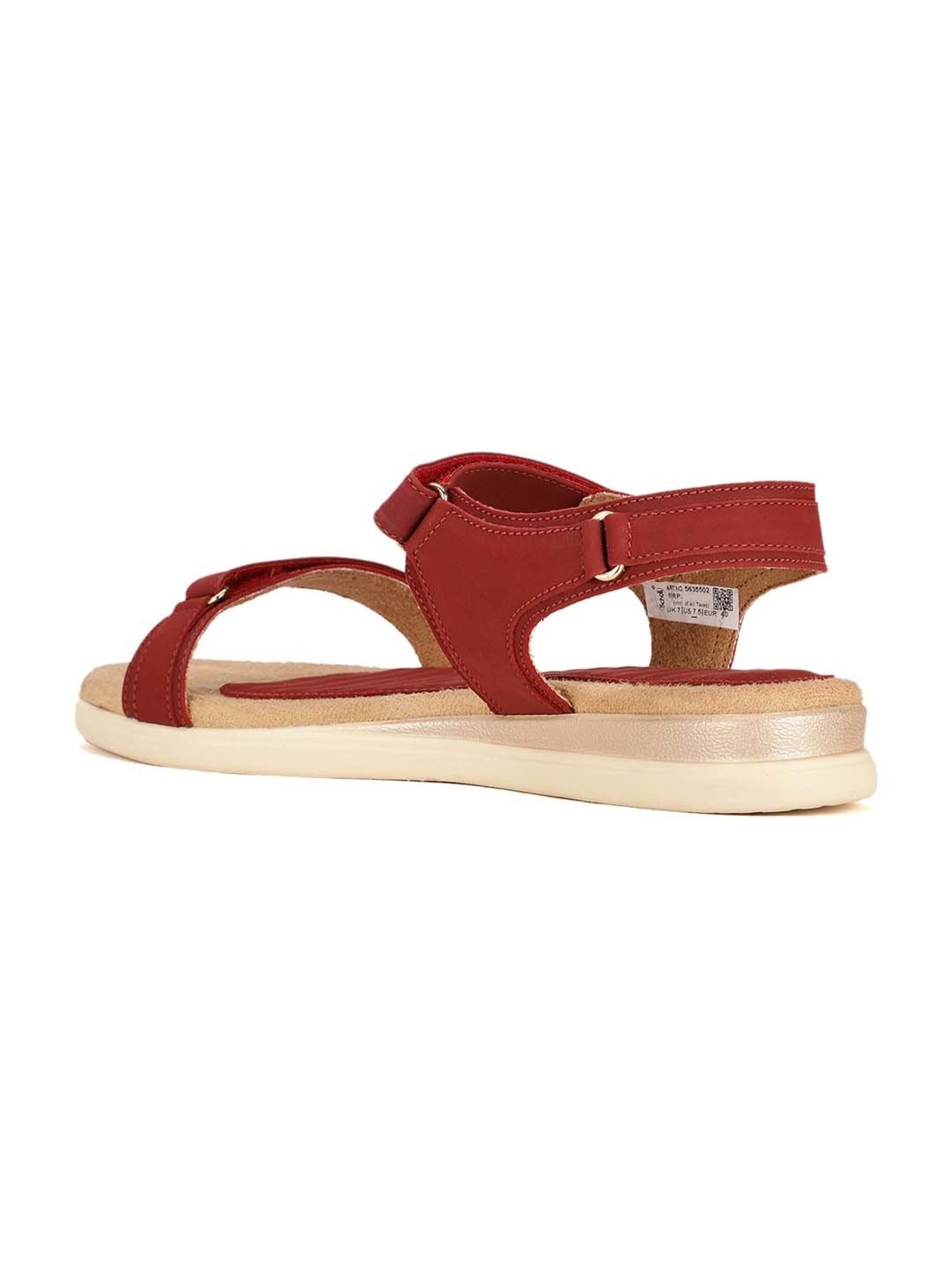 Scholl by Bata Women's Red Ankle Strap Sandals