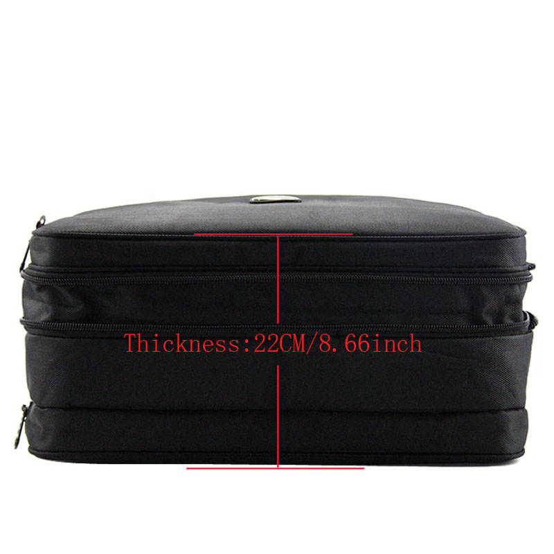 Yajie Bag Company 17 Inch Business Bags Brifecase Water-Repellent Expandable Extra Large Capacity Fit for 15.4 15.6 17 17.1 Inch Laptop / Notebook / MacBook / Ultrabook / Chromebook Computers (Black)