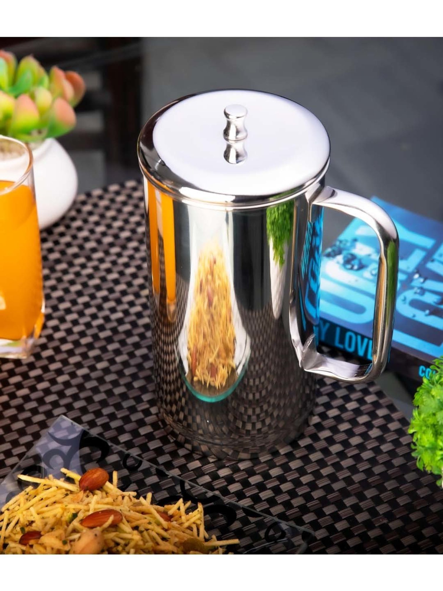 FnS Barista Silver Stainless Steel Pitcher (1.5 L)