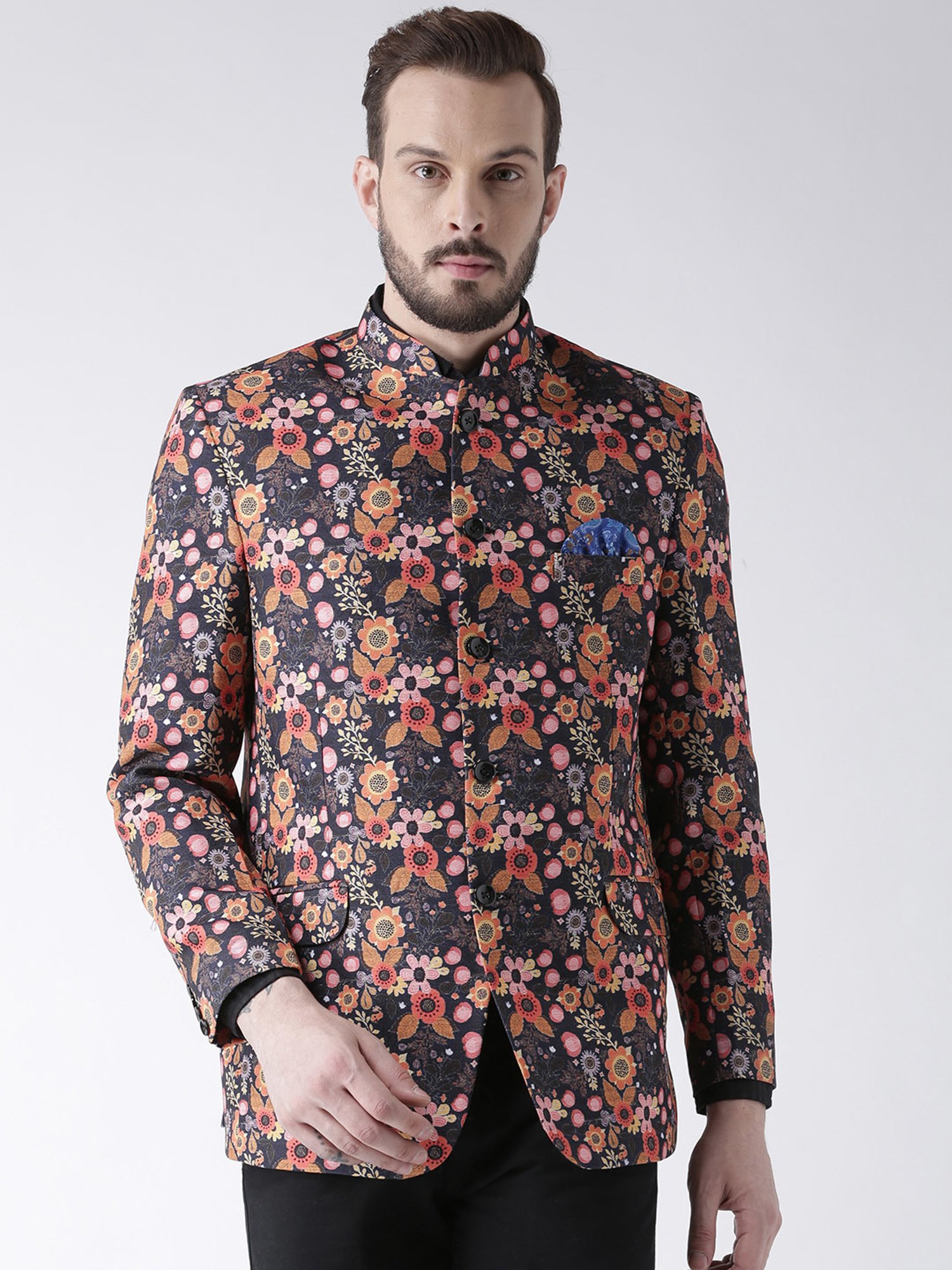 Hangup Plus Multicolor Regular Fit Printed Blazer