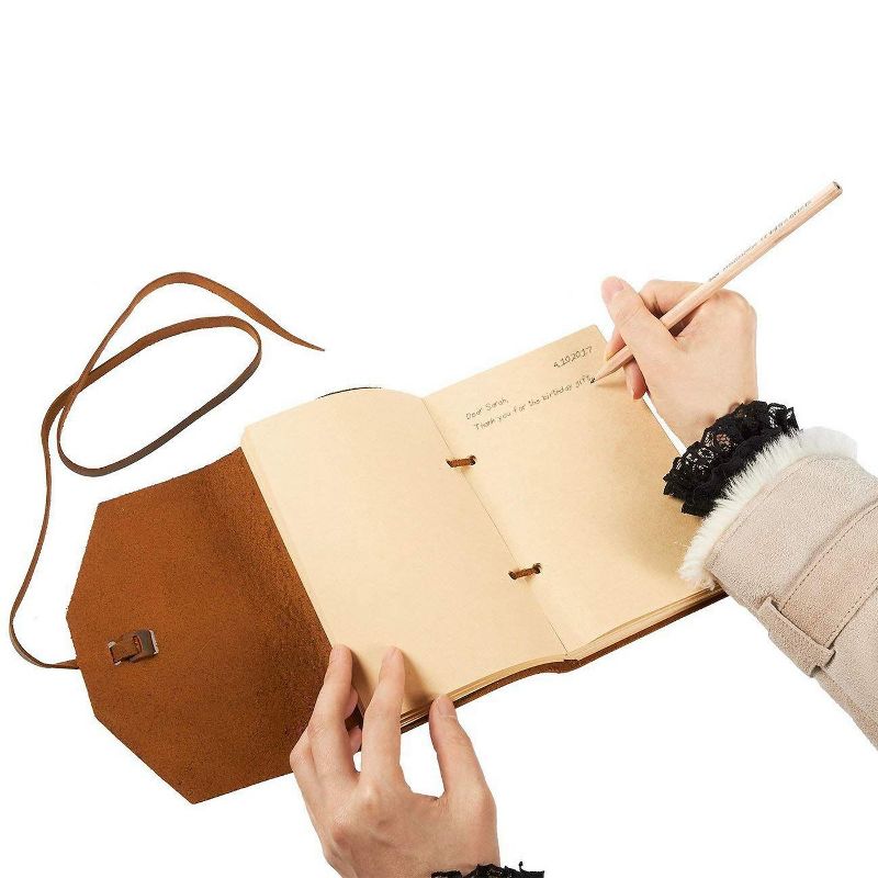 Paper Junkie 200 Sheets 2-Hole Loose Blank Kraft Filler Paper for 5 x 7 Journals & Diaries, 6.75 x 4.5 in