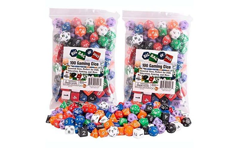 Monster Protectors 200 Gaming Dice in Assorted Polyhedral Sizes