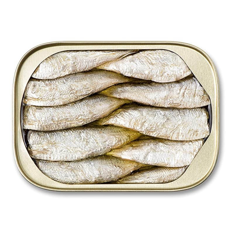 Wild Caught Brisling Sardines Tiny Tots Extra Virgin Olive Oil 375 Ounce Pack of 12