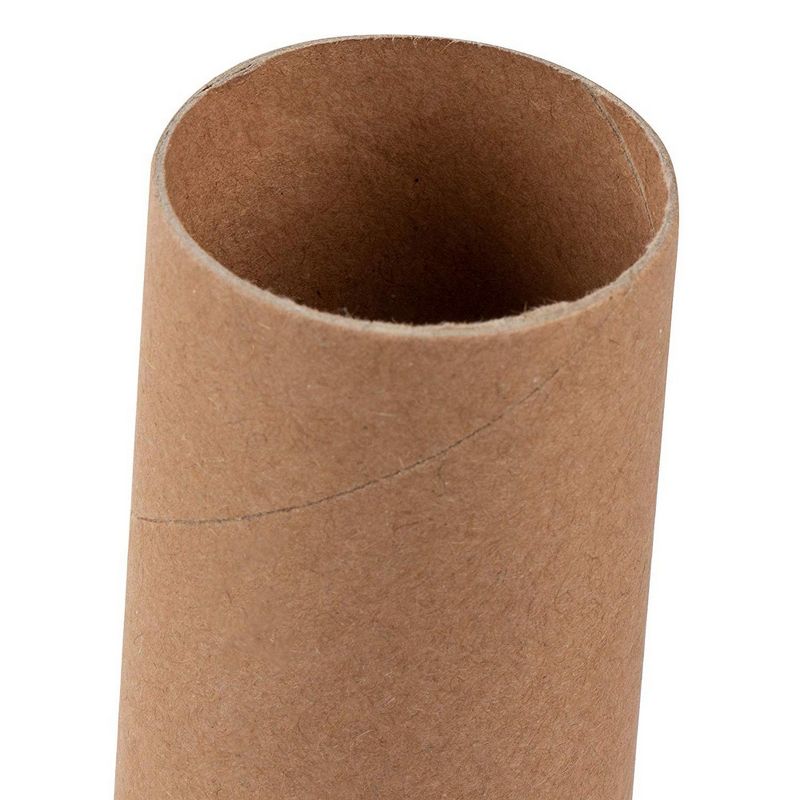 Genie Crafts 24 Pack Craft Rolls - Round Cardborad Paper Tubes for DIY Crafts and Classroom Art Projects - 1.6 x 3.9 inches Brown