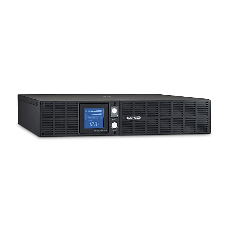 OR2200LCDRTXL2U Smart App LCD UPS System, 2190VA/1650W, 8 Outlets, AVR, 2U Rack/Tower Black
