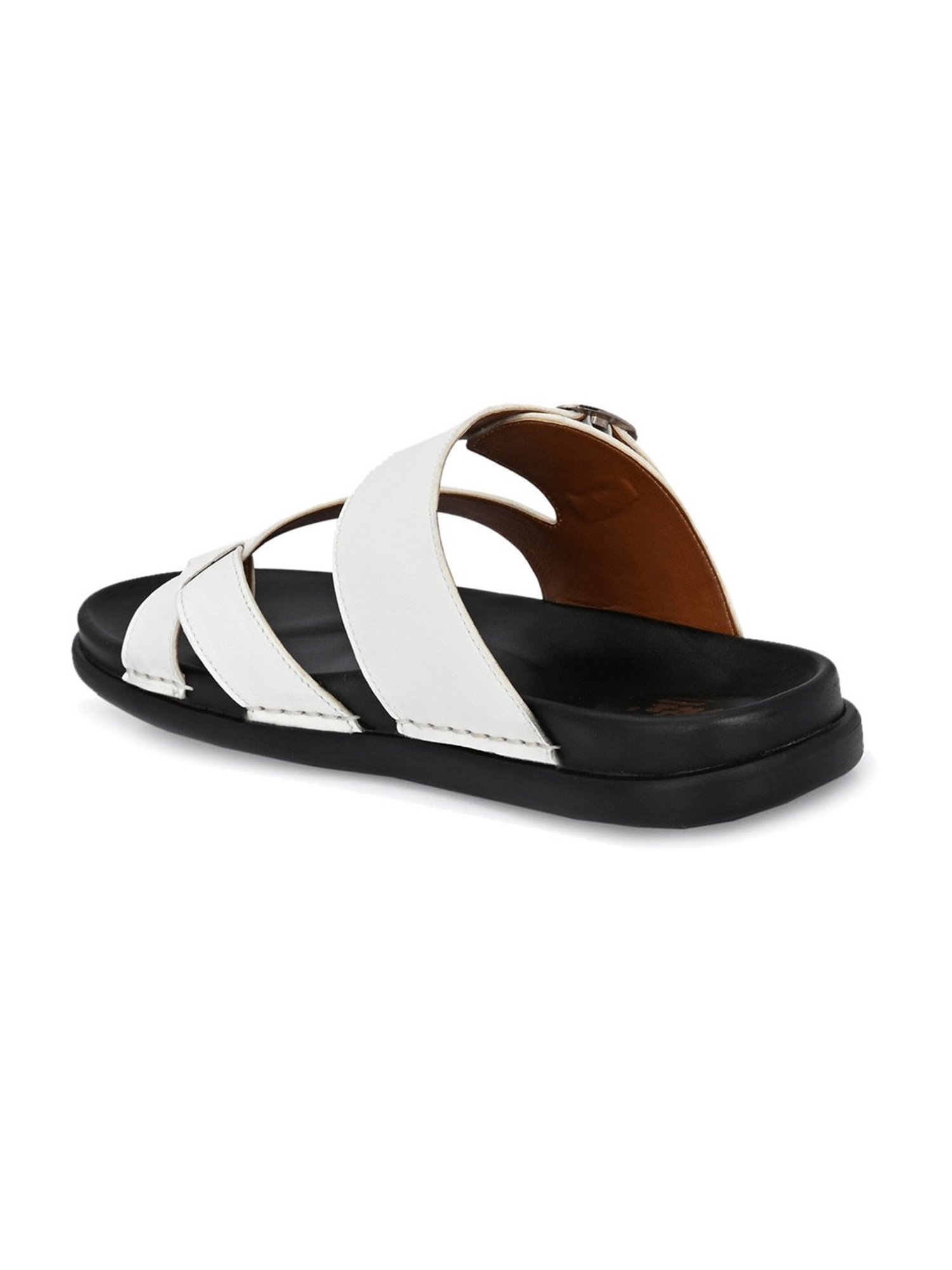 Hitz Men's White Toe Ring Sandals
