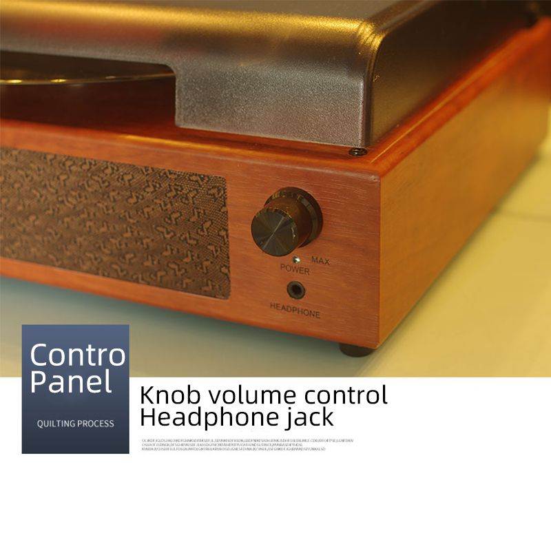 Desk Statics Vinyl Record Player, classics music Turntable Dust cover Bluetooth Phonograph 2 speaker