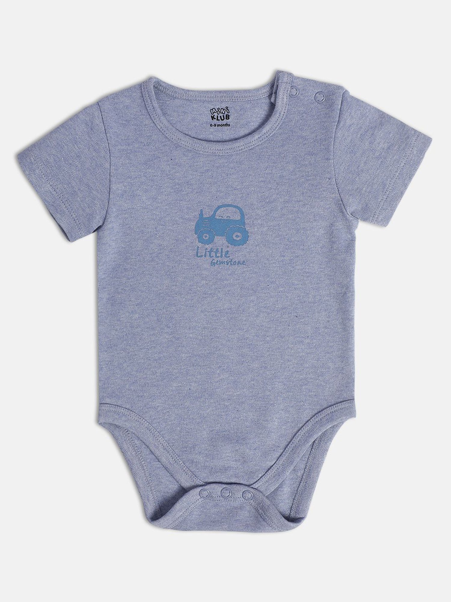 MINIKLUB Kids Orange & Blue Printed Bodysuit (Pack Of 2)