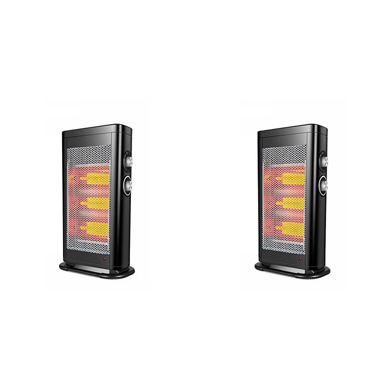 Geek Heat HQ28-15M 2 In 1 Infrared & Convection Electric Portable Space Heater (2 Pack)