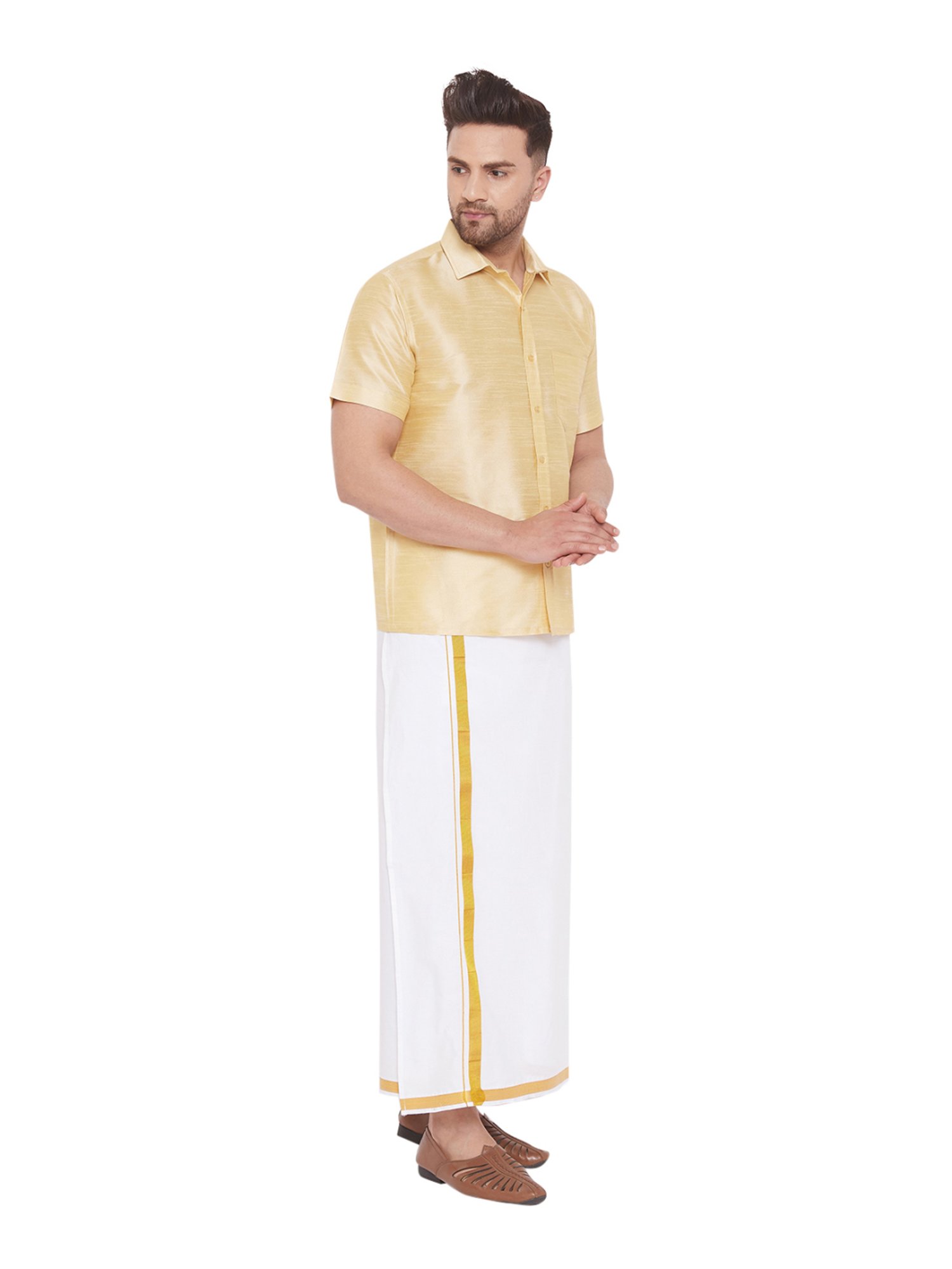 Vastramay White Cotton Straight Fit Embroidery Ethnic Suits