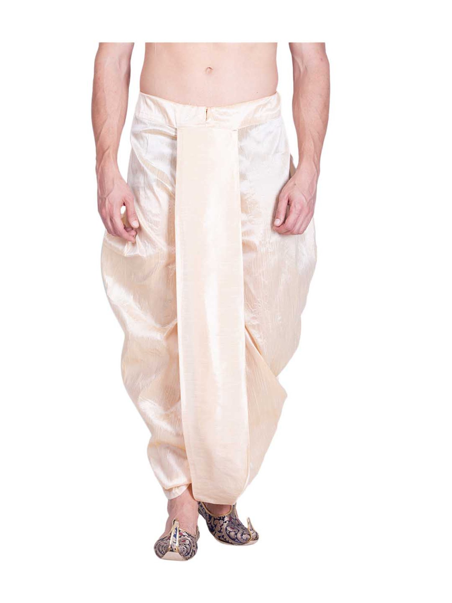 Sanwara Beige Solid Dhoti