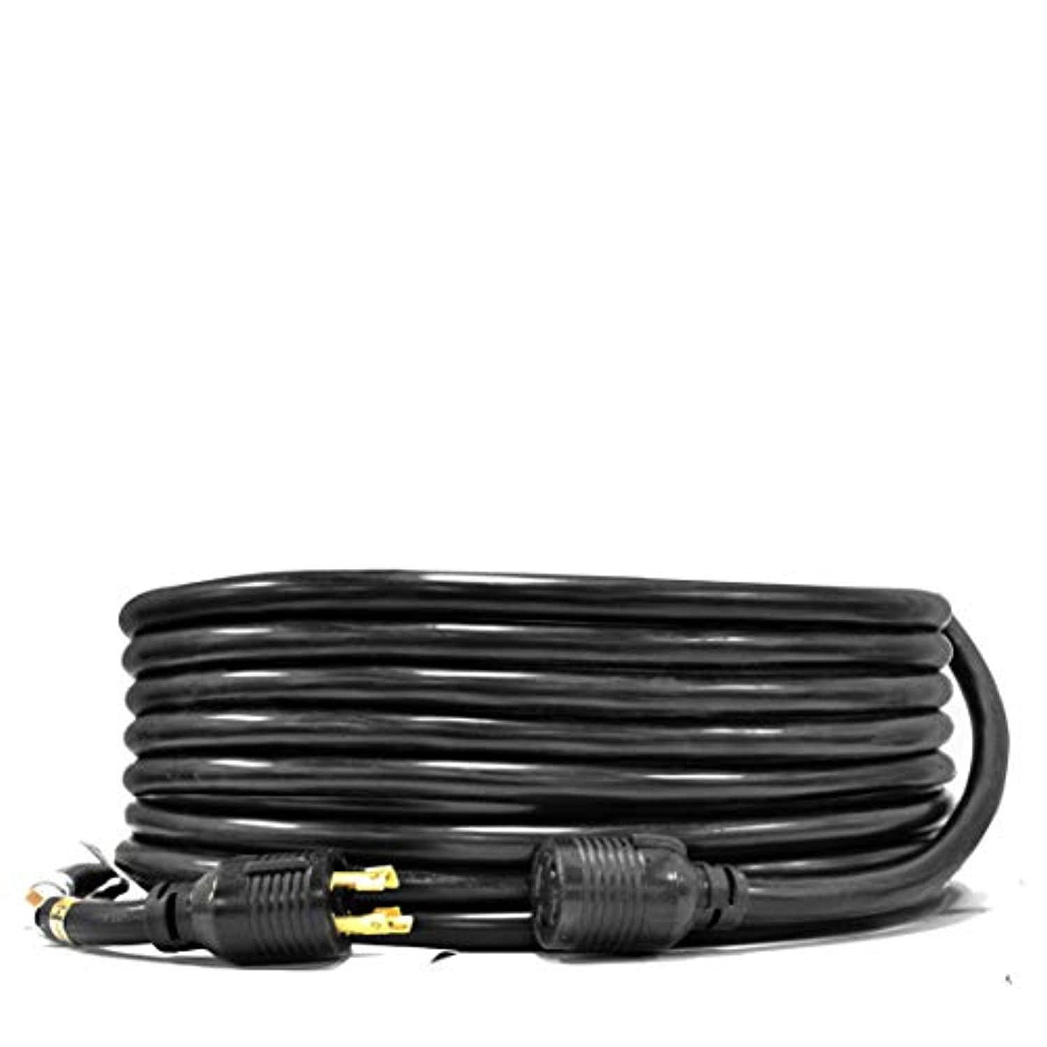 ceptics 25-ft 20-amp generator extension cord l14-20 | 4-prong locking plug | 20a, 125/250v (gn-cd-4-25)
