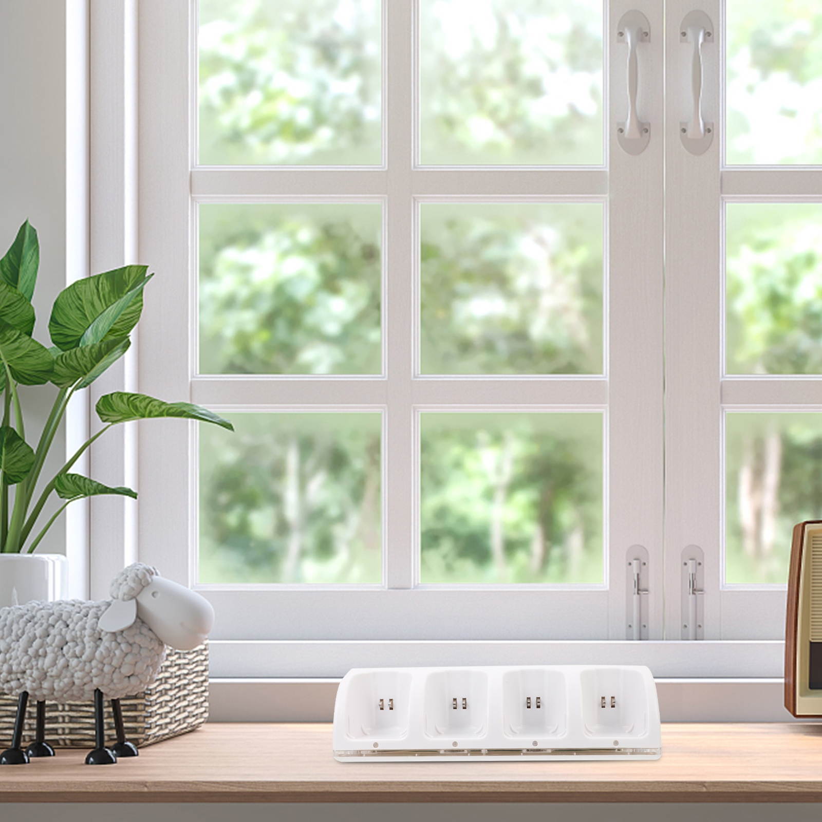 1 Set Professional Durable Battery Adapter Battery Charger 4 Slots Battery Socket