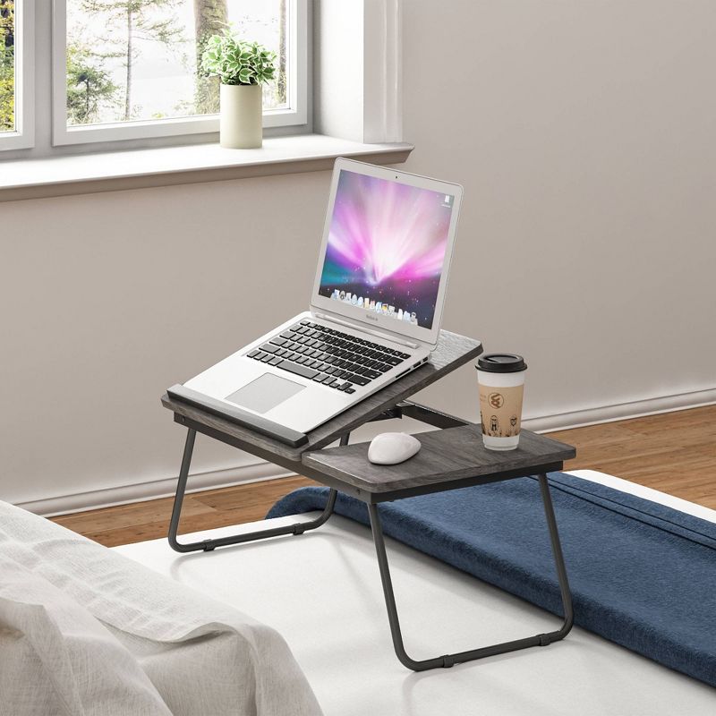 Core Laptop Tray Table Gray Oak/Black - Jamesdar