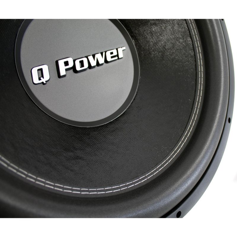 QPower QPF15 15" 2200W Deluxe Series DVC Car Audio Power Subwoofer Set, 4pk