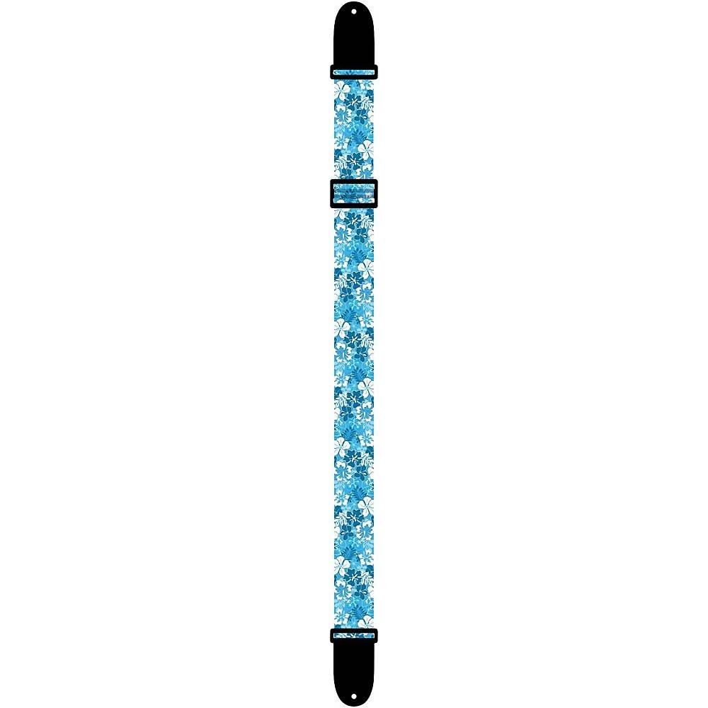 Perri's Luau Floral Ukulele Strap Blue