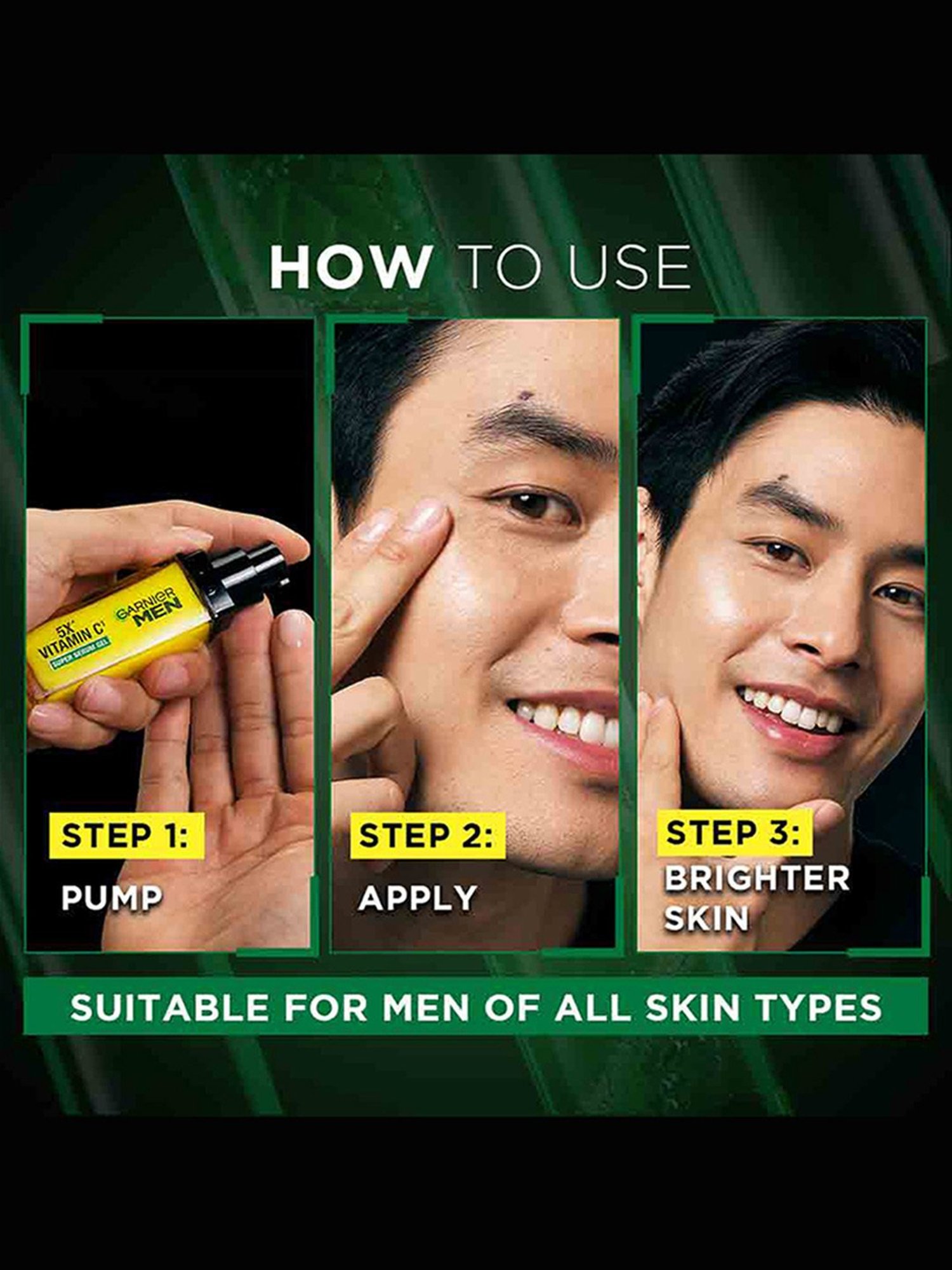 Garnier Men Turbo Bright Icy Serum Gel - 30 ml