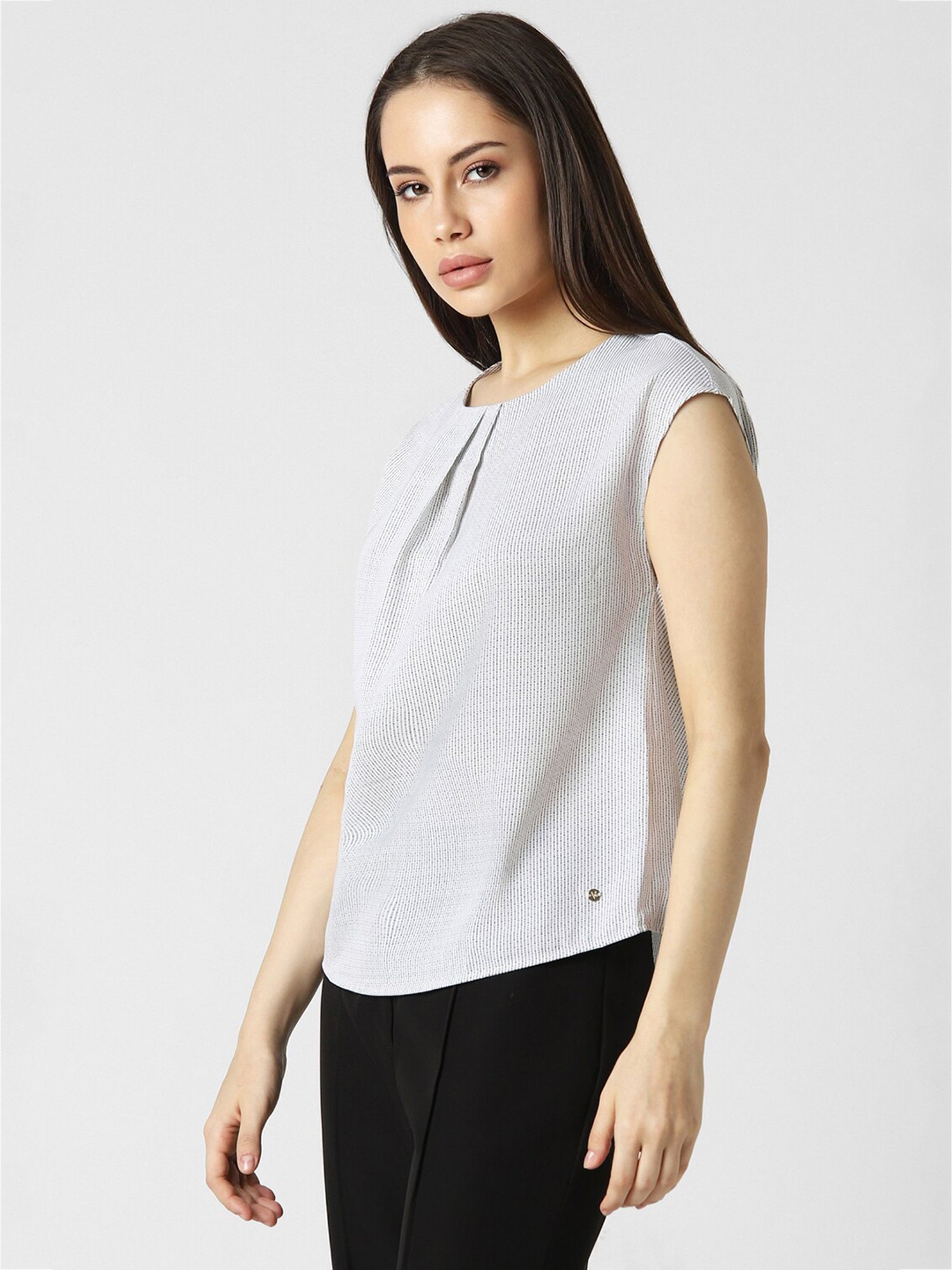 Van Heusen Grey Striped Top