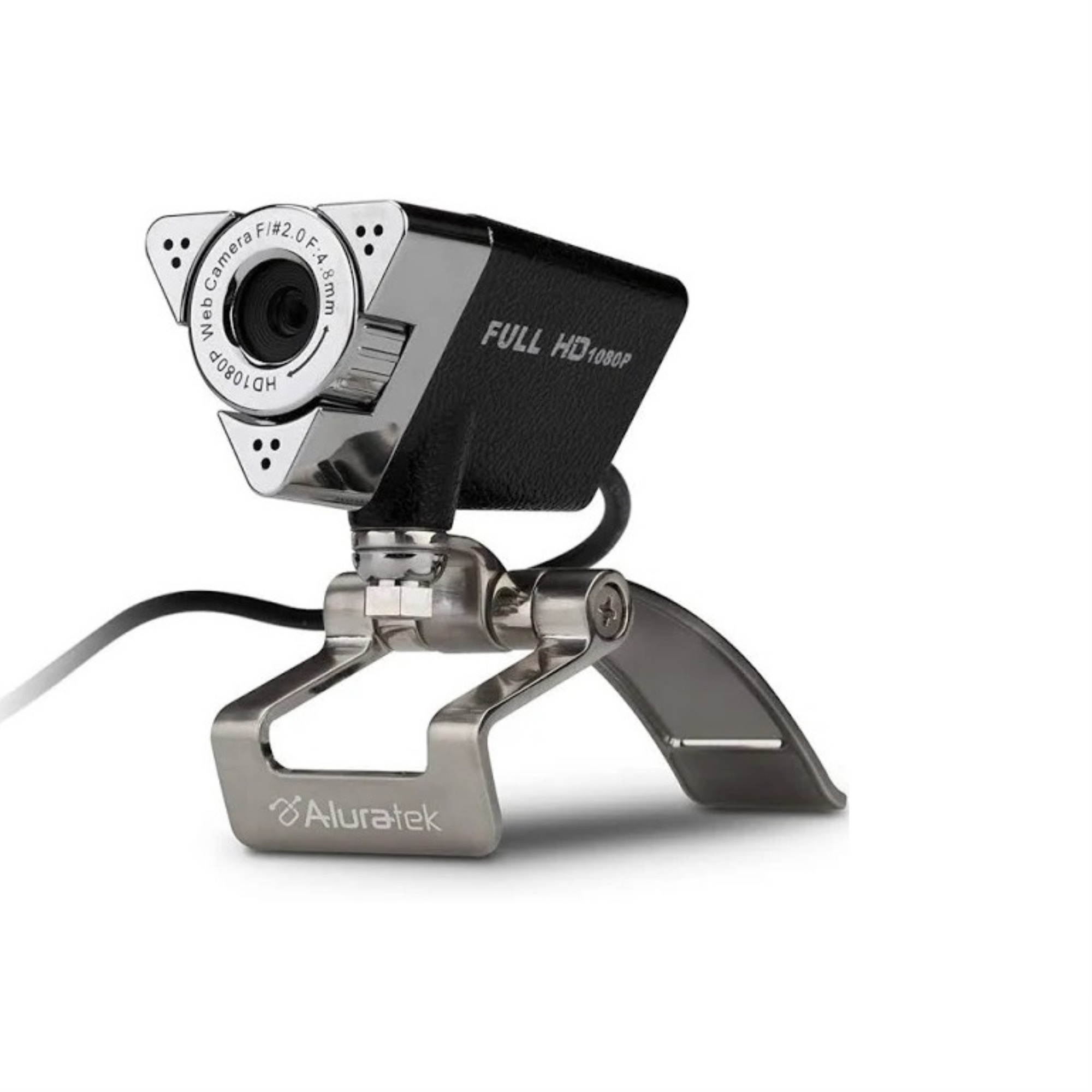 Aluratek AWC01F Video Conferencing Camera - 2 Megapixel - 30 fps - Black - USB 2.0 - 15 Megapixel Interpolated - 1920 x 1080 Video - CMOS Sensor - Manual Focus - Microphone - Notebook, Computer