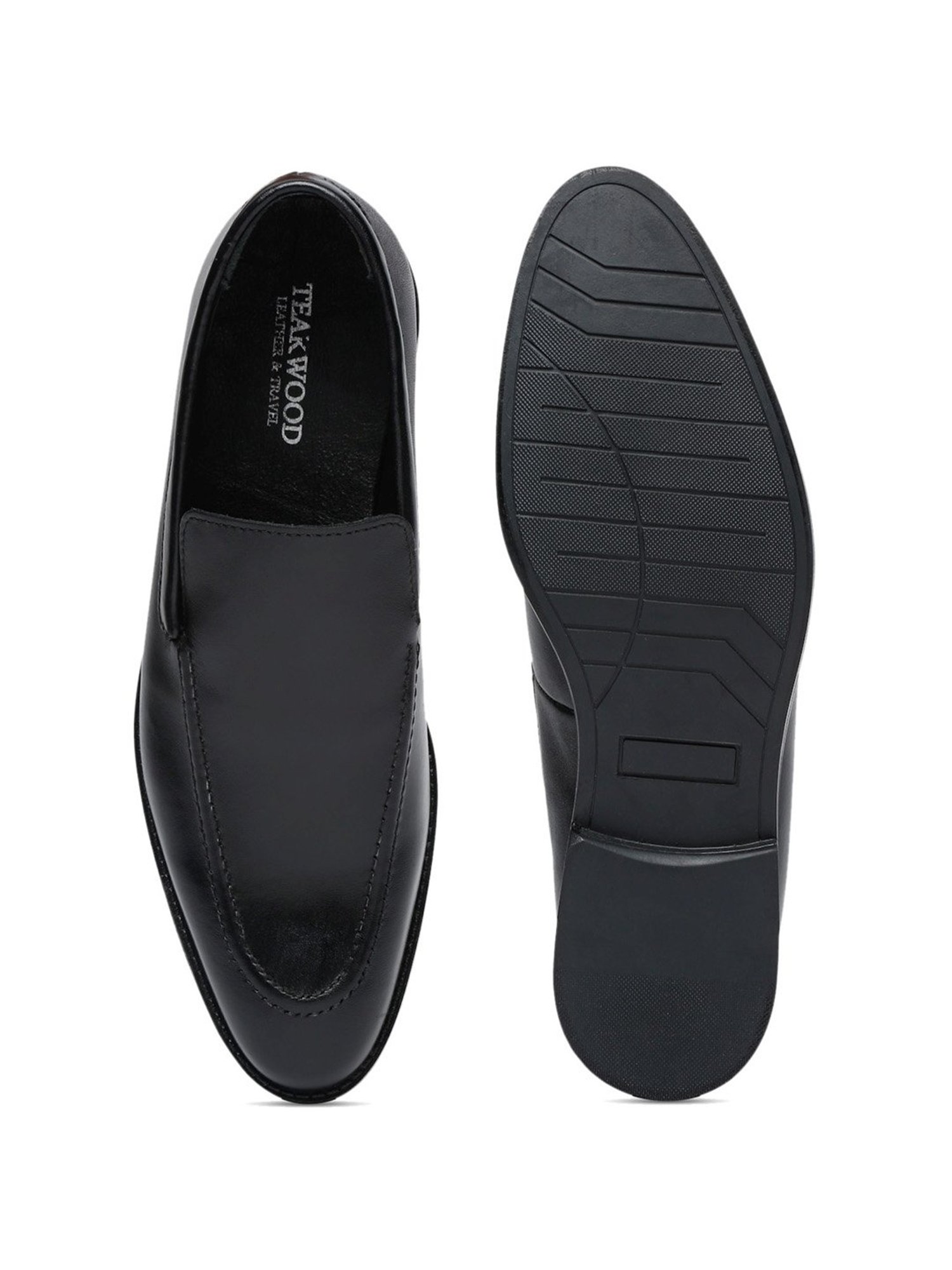 Teakwood Leathers Men's Black Formal Loafers