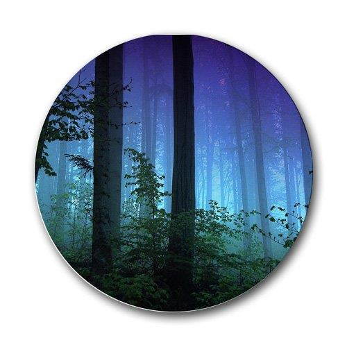 Scenic Forest Nature 5" Round Jar Opener or Mini Mousepad with Black Backing Great Gift Idea