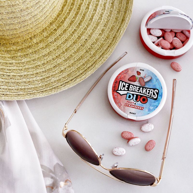 Ice Breakers Duo Strawberry Sugar Free Mint Candies - 1.3oz