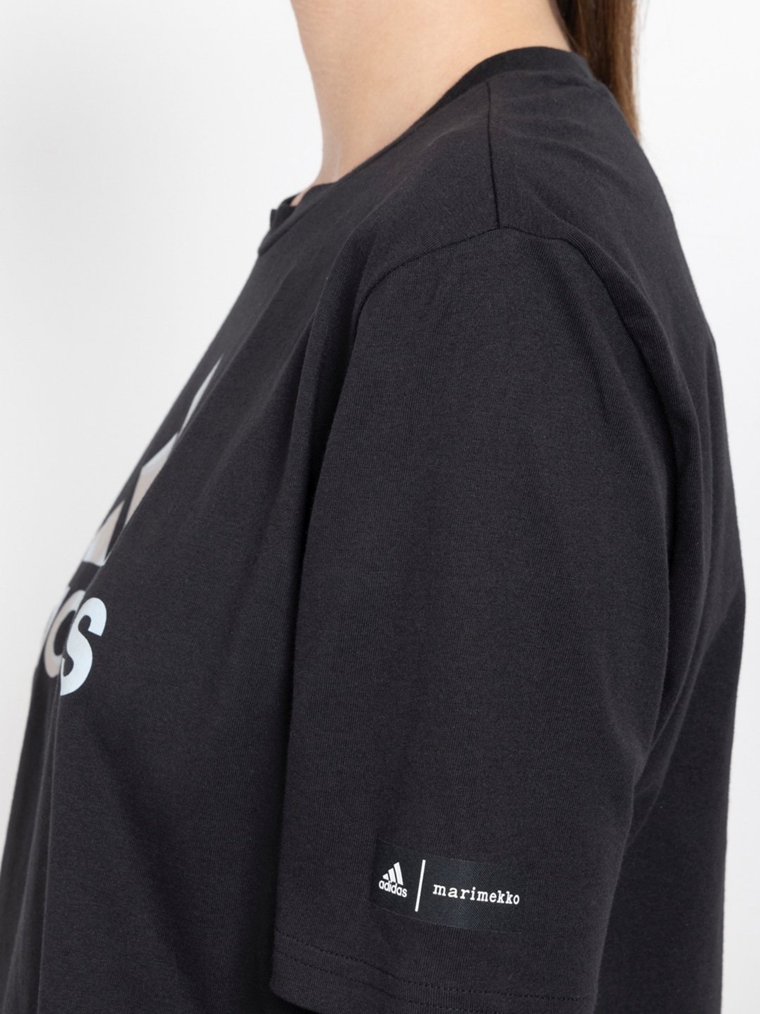 adidas Black Cotton Printed T-Shirt