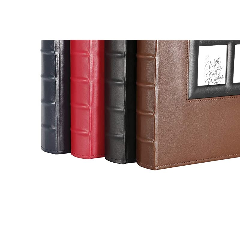 Picutre Album 4x6 500 s Extra Large Capacity Leather Cover Wedding Family Albums Holds 500 Horizontal and Vertical 4x6 s with Black Pages Blue