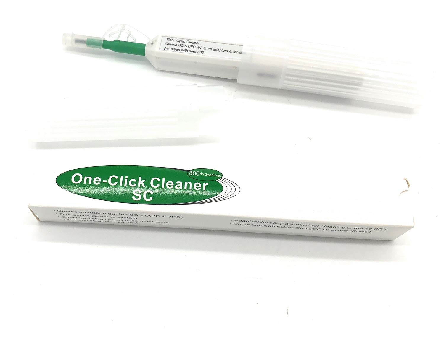 FiberShack - Fiber Optic Cleaner Pen - Site Proven SC Fiber Cleaner - 800+ Use One Click Fiber Cleaner (FC SC/APC ST SC)