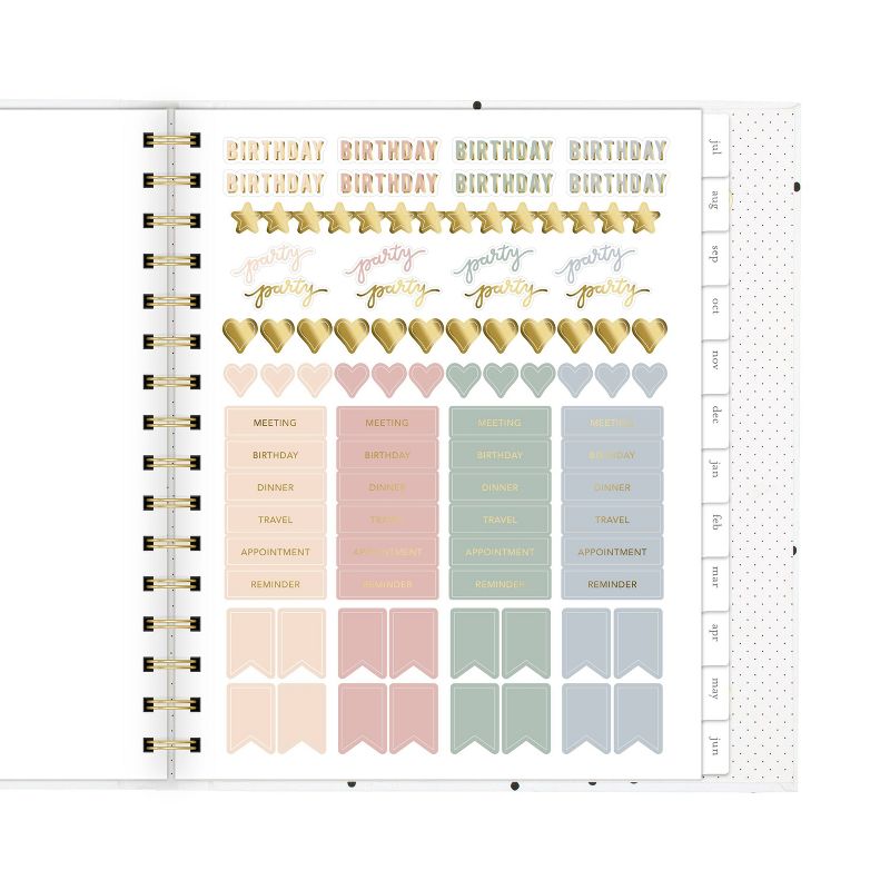 2021-22 Academic Planner 8.75" x 6.875" Concealed Wire Weekly/Monthly Black & White Dot - Sugar Paper™