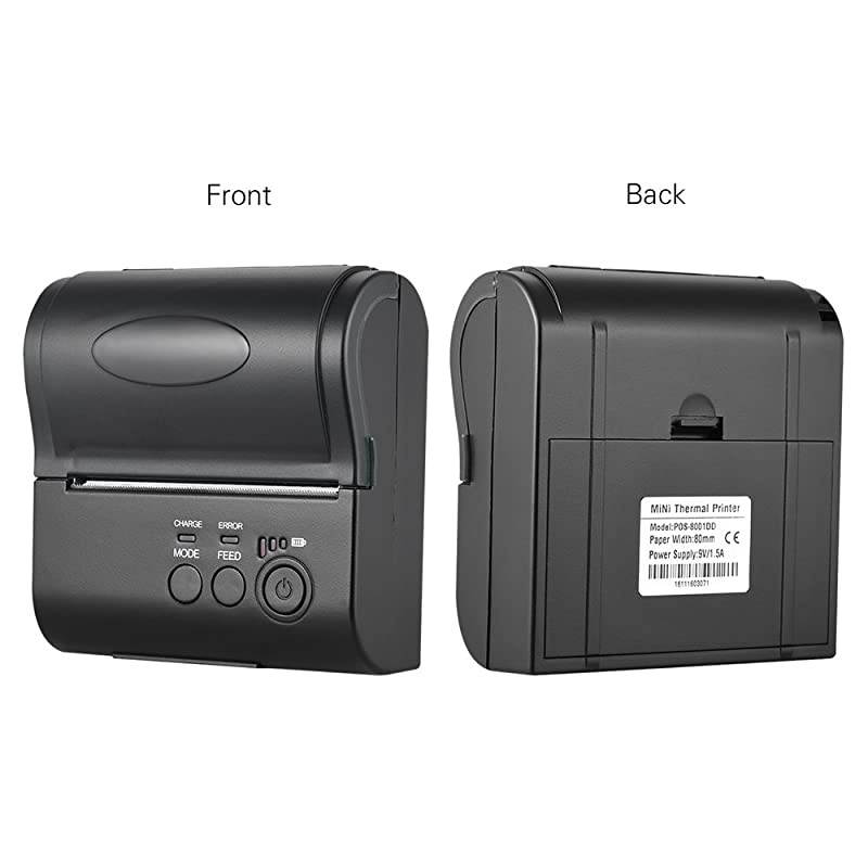 POS-8001DD 80mm Mini Portable Wireless Thermal Printer Receipt Bill Ticket POS Printing for Android iOS Windows