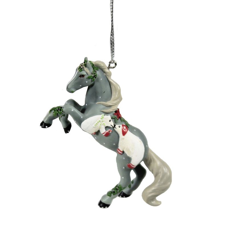 Trail Of Painted Ponies 2.25" Mistletoe Kisses Ornament Horse Christmas  -  Tree Ornaments